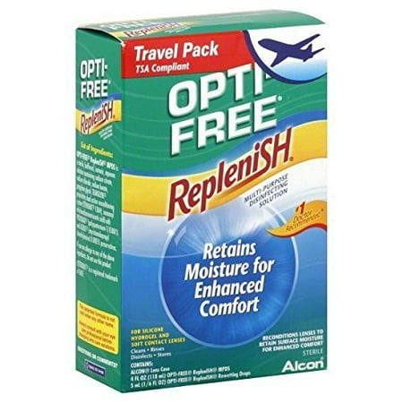 2 Pack Opti-Free RepleniSH Multi-Purpose Disinfecting Solution Travel Pack 4oz