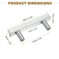 thumbnail image 2 of Kitchen Cabinet Handles, 1Pcs 4" - Stainless Steel Square Cabinet Pulls with Screws, Brushed Drawers Handles for Furniture Wardrobe Door (Silver), 2 of 7
