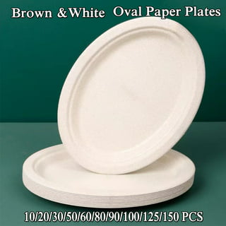 Ginkgo Paper Plates 10 inch Bulk 300 Count Thickened Disposable Plates  Heavy Duty Dinner Plates for Party, Picnic, Wedding, Kitchen