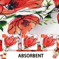 thumbnail image 4 of Floral Kitchen Rugs Set of 2, Water Absorbent Flowers Kitchen Mats for Floor Kitchen Runner Rug, Farmhouse Kitchen Rugs Non Slip Washable, Red Flower Kitchen Floor Mat, 20" x 32" + 20" x 48", 4 of 6