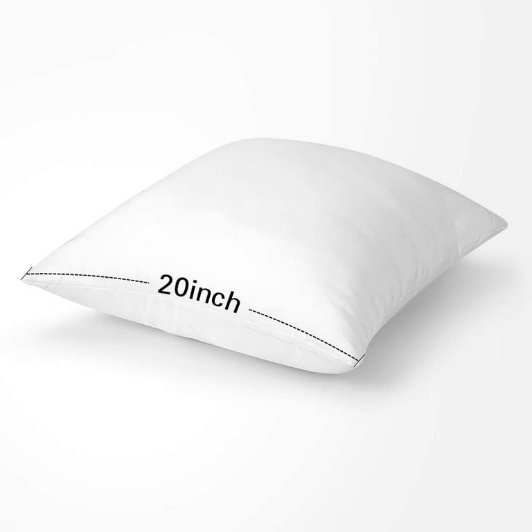 OTOSTAR 16 x 16 Pillow Inserts Set of 2 Decorative 16 Inch Pillow  Inserts-Square Interior Sofa Throw Pillow Inserts with 100% Cotton Cover -  White