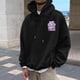 thumbnail image 1 of MHFRRA Sudadera con Capucha Informal para Hombre, Holgada, con Estampado Gráfico, para Otoño E Invierno, Uso Diario, Cómoda, Tela Suave, Ligera, Ropa de Calle Negro, 1 of 4