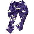 thumbnail image 6 of The Nightmare Before Christmas Jack Skellington Skull All Over Purple Adult Lounge Pants Sleepwear, 6 of 6