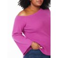 thumbnail image 4 of Sofia Jeans by Sofia Vergara Women's Plus Size One-Shoulder Sweater, 4 of 7