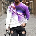 thumbnail image 1 of EGNMCR T-shirts pour Hommes Hommes Manches Longues Imprimé Col Rond Chandail T-Shirt Blouse, 1 of 3