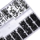 thumbnail image 1 of 500 piezas de tornillos de cabeza redonda para gafas Kit de tornillos universales para computadora portátil M1.2 M1.4 M2 Negro Xemadio YQ-0425, 1 of 6
