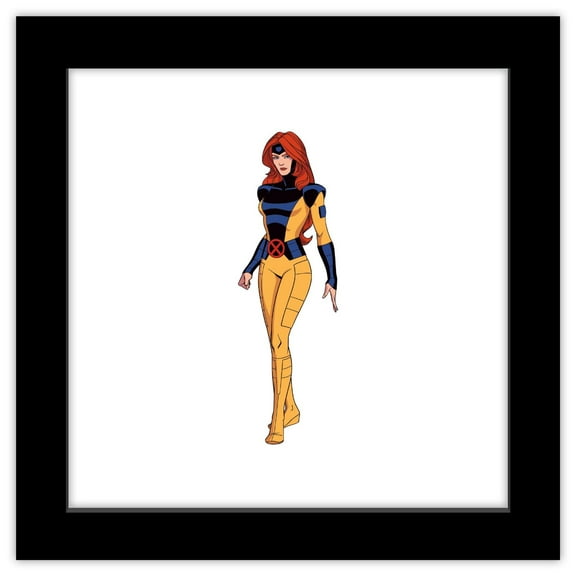 Gallery Pops Marvel X-Men '97 - Jean Grey Character Art Wall Art, Black Framed Version, 12" x 12"