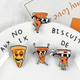 thumbnail image 1 of Broche de dibujos animados bonitos, broches esmaltados, alfileres de solapa, insignia para mujeres, niñas y niños, para decoración de bolsas de ropa (pizza divertida), 1 of 2