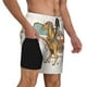 thumbnail image 2 of Fotbe Vintage Wild West Cowboy Traje de Baño para Hombre – Shorts de Natación de Secado Rápido con Forro y Bolsillos-Large, 2 of 6