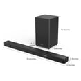 thumbnail image 3 of Restored Hisense HS312 3.1ch Sound Bar with Wireless Subwoofer, 300W, Dolby Atmos, 4K Pass-Through, Cinematic Experience, One Remote contorl, Roku TV Ready, Bluetooth, HDMI (Refurbished), 3 of 8