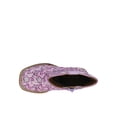 thumbnail image 4 of Roper Girls Lavender Glitter Floral Square Toe Cowboy   Mid Calf Boots, 4 of 5