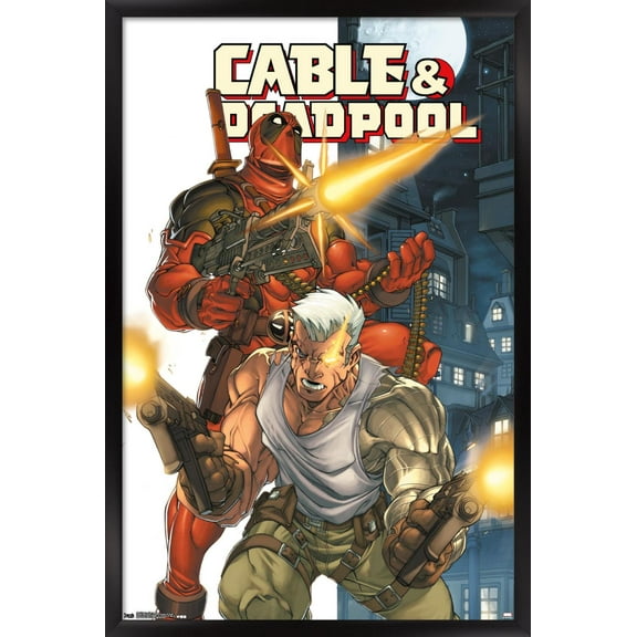 Marvel Comics - Deadpool and Cable Wall Poster, 22.375" x 34" Framed