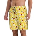 thumbnail image 2 of Salouo Chamomile And Ladybug Pattern Swim Trunks for Men,Men's Hawaiian Bathing Suit Swimsuits Quick Dry Swimming Board Shorts Beach Shorts with Pockets-Small, 2 of 6