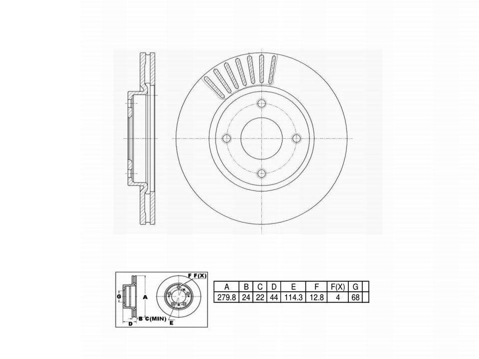 Winstop Brake Rotor, Front WS246558, Nissan Versa 2012-2007