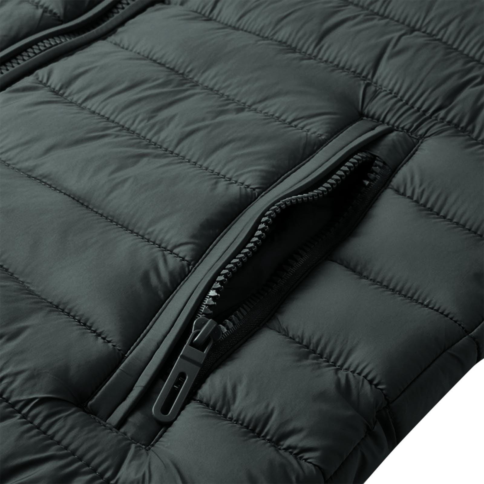 JUUYY Men's Cotton Lightweight Packable Insulated Puffer Vest Outerwear m Winter Sleeveless Jacket for Golf Solid Color Running Vest Green L