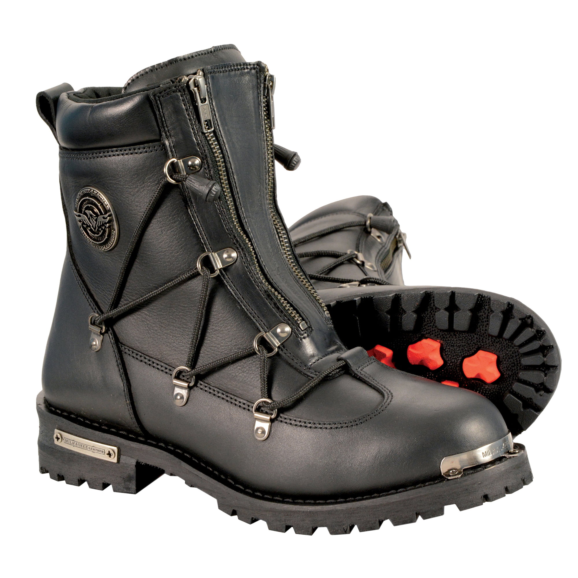 Black, 14W Milwaukee Leather Mens 9” Waterproof Boot 