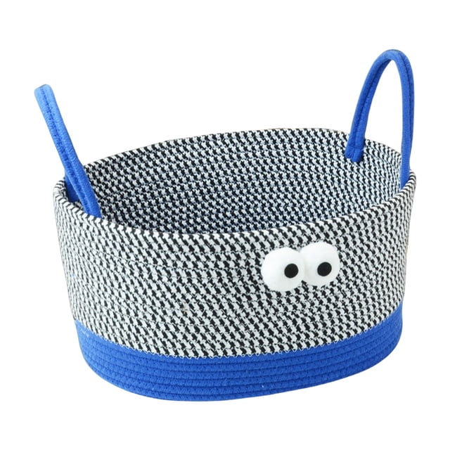 Paniers Tissés pour Rangement, Panier de Rangement de Bureau, Panier de Rangement Tissé, Panier de Rangement en Fil de Coton, Paniers de Rangement pour Organiser