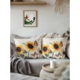 thumbnail image 3 of Outdoor Pillows Waterproof, Yellow Sunflowers Bedding Throw Pillows with Insert for Couch Sofa Bed, Floral in Blooms Pastoral Plants 16x16 Inch Pillowcases Decorative Camping Patio Pillow Set of 1, 3 of 8