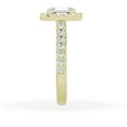 thumbnail image 4 of Unique Moments Lab Grown 2 ct Diamond Engagement Ring Emerald Halo Vintage Solitaire 10K Yellow Gold, 4 of 6