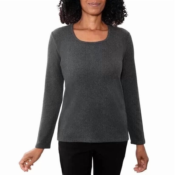 Mario Serrani Ladies' Long Sleeve Knit Top, Gray, Size L