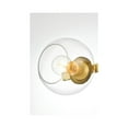 thumbnail image 3 of Living District Rogelio 2-Light Iron & Glass Bath Sconce in Brass/Clear, 3 of 5