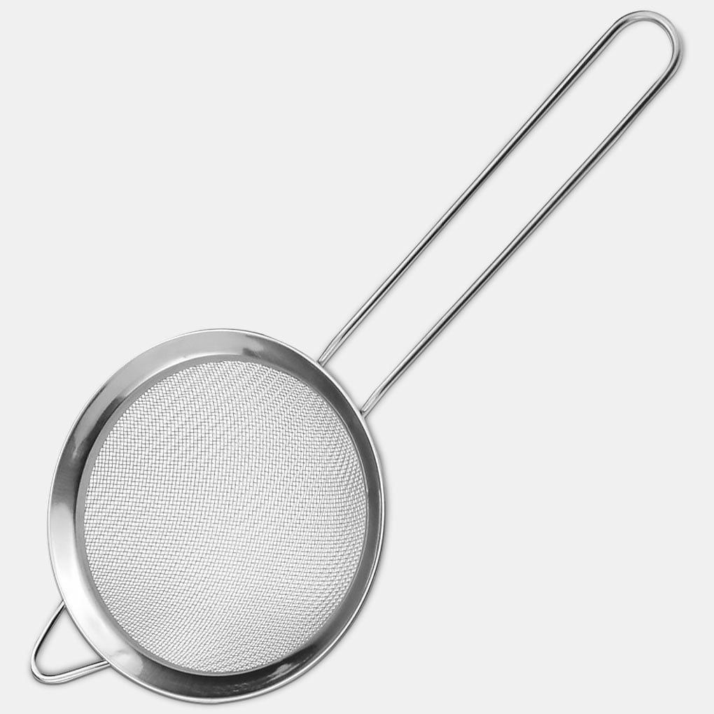 Small Stainless Steel Sieve Fine Mesh Strainer with Long Handle Small Sives for Cooking Mini Stainless Steel Strainer Fine Wire Mesh Kitchen Sieve Flour Sieve Metal Sieve for Baking Cooking 