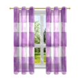 thumbnail image 7 of Yayeee Window Curtains Set of 2 for Living Room Light Filtering 63"x42", Purple and White Pattern, 7 of 7