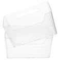 thumbnail image 5 of 2 organizadores colgantes de cocina, cestas de pared de plástico transparente para guardar maquillaje, baño, despensa, cocina, ajo, jengibre y especias., 5 of 5