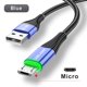 thumbnail image 1 of USLION LED 3A USB tipo C Cable Micro USB Cable de carga rápida para Samsung Xiaomi Huawei carga de teléfono móvil USB C Cable de carga de datos Tan Jianjun unisex, 1 of 2