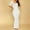 White, variant on Hvot&aat Women's Square Neck Bodycon Maxi Dress Casual Short Sleeve Solid Color Soft Lounge Slip Dresses