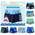 thumbnail image 5 of HEVIRGO Boy Swimming Trunks Breathable Ultra Soft Slim Baby Boy Cartoon Print Board Shorts for Swimming Pool Party,Green XL, 5 of 8