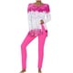 thumbnail image 2 of Puntoco Conjunto De Camiseta Y Pantalones Largos Con Cuello Redondo Y Manga Larga Con Estampado Informal Para Mujer, Color Rojo Rosa M, 2 of 5