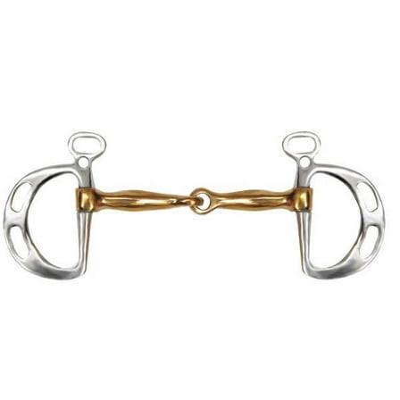 Showman Stainless Steel Kimberwick Bit w/ 5" Copper Broken Mouth