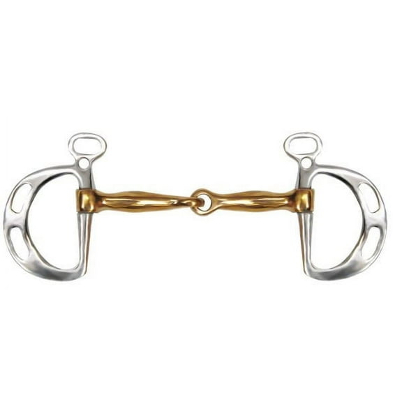 Showman Stainless Steel Kimberwick Bit w/ 5" Copper Broken Mouth