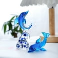 thumbnail image 7 of LAMIRO Dolphin Statue Collectible Figurines 3.66" Laser Engraved Porpoise Model Anniversary Gift for Kids Birthday Desktop decoration glass decoration for living room, bedroom, dorm, 7 of 7