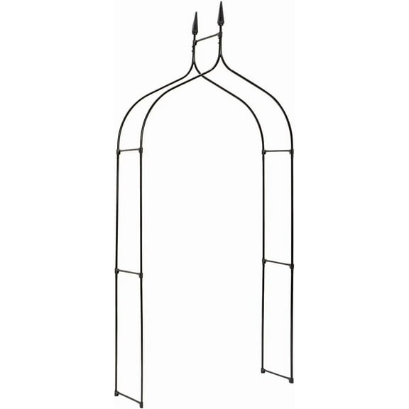 Extra Tall Gothic Garden Arch Trellis – Black Metal Arbor for Climbing , Vines, and Outdoor Weddings