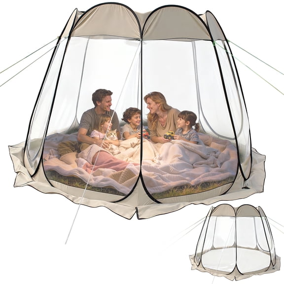 Thehsnt Pop Up Bubble Tent  8 Person Weather Proof Clear Dome Shelter for Backyard, Camping, Party