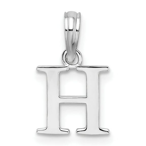 Sterling Silver Letter H Pendant for Name Necklace, Unisex Initial Charm with Polished Finish, Classic Font, 925 Alphabet Jewelry for Women and Men, Symbol of Identity and Personal Style