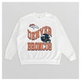 thumbnail image 4 of Women's Gameday Couture  White Denver Broncos Oversized Hard Earned Premium Fleece Pullover Sweatshirt, 4 of 4