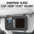 thumbnail image 3 of Fnochy Car Sunglass Holder Universal Fit Visor Organizer Premium Suede Leather Multifunctional Storage for Glasses Cards Masks Tickets Easy Install Car Accessories Durable Design, 3 of 8