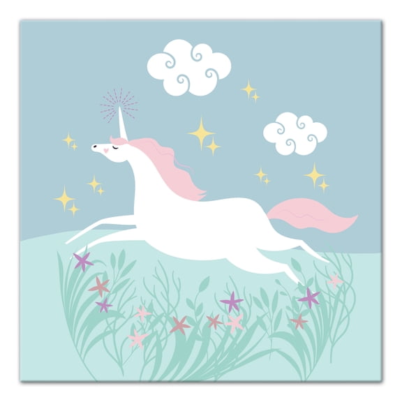 Creative Products Prancing Unicorn 16x16 Canvas Wall Art