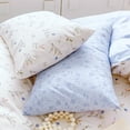 thumbnail image 3 of JOLUSERE 3-Piece Blue White Floral Comforter King Set, Soft Leaves Plants Pattern Aesthetic Reversible Bedding Set for Adults, 3 of 8