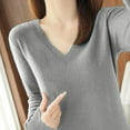 thumbnail image 6 of Mgmyaa Women's Knitted Sweater Long Sleeve V Neck Pullover Casual Tops for Fall Winter, 6 of 6