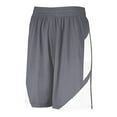 thumbnail image 2 of Augusta L Youth Step-Back Basketball Shorts Graphite/White 1734, 2 of 2