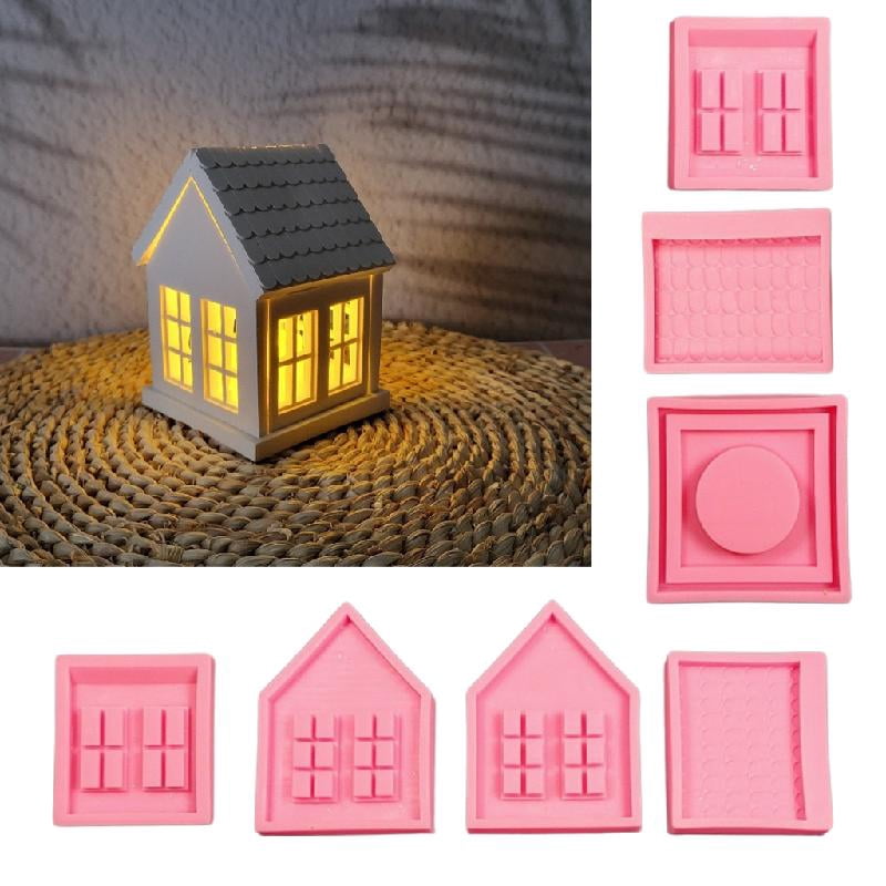 BQBQERT House Shape Tealight Stand Silicone Mold, Easy Demoulding Epoxy Resin for Home Decoration, Art Project