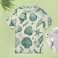 thumbnail image 4 of Beach Seashell Starfish Women's T-Shirt Short Sleeve T Shirts Tops Tee Ladies Loose T, 4 of 6