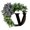 V, variant on Last Name Year Round Front Door Wreath ,26 Letter Farmhouse Wreath Wooden Hanging Sign Door Decoration Wreath,All Seasons Wreath for Home Indoor Outdoor Decoration - A,14.96inch