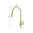 thumbnail image 2 of Elegant Kitchen & Bath FAK-306BGD Luca Single Handle Pull Down Sprayer Kitchen Faucet with Touch Sensor, Brushed Gold, 2 of 9