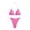 Pink, variant on Staron Women's Bikini Set High Waisted Triangle Top Tied Side Swimwear with Removable Padded Bra Two Piece Swimsuit, Light Blue S
