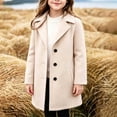 thumbnail image 6 of Dursoulink Wool Trench Coat for Kids Notched Lapel Mid-Long Overcoat with Pockets, Sizes 4Y-15Y, 6 of 9